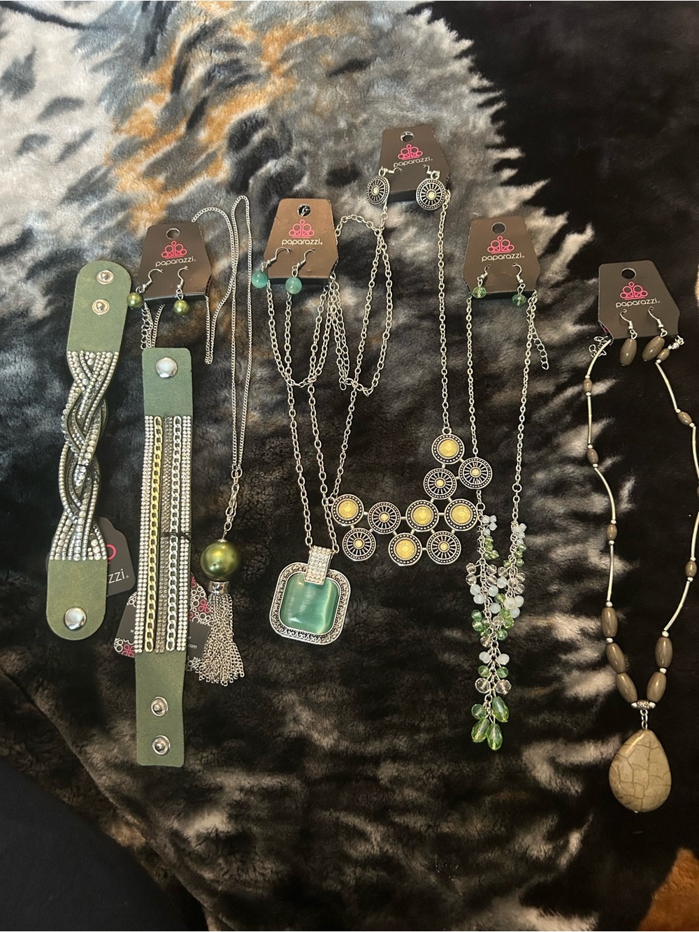 Paparazzi Green and Silver Mixed Jewelry Collection - Women